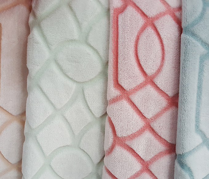 珊瑚、法蘭絨背印、剪花系列